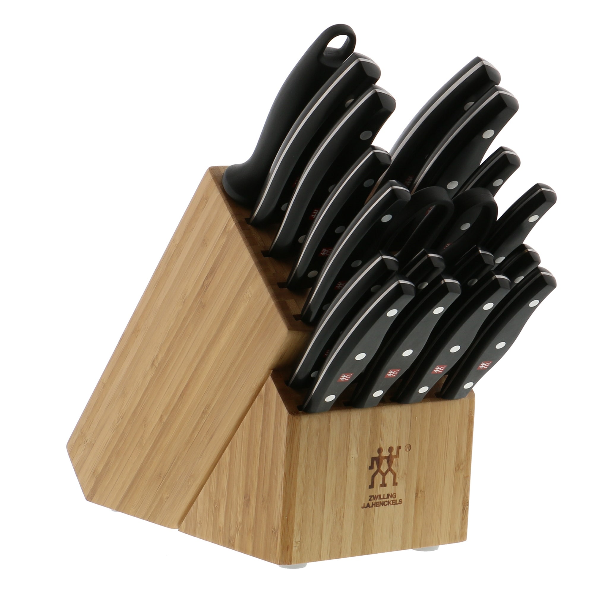 ZWILLING Twin Signature 19-pc German Knife block set, Made in Company-Owned German Factory, Special Formula Steel - 19-piece