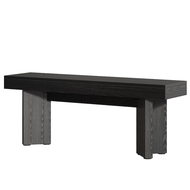 47" Wooden Entryway Bench, Indoor End of Bed Bench, Long Table Benches Seat for Bedroom, Hallway, Foyer, End of Bed