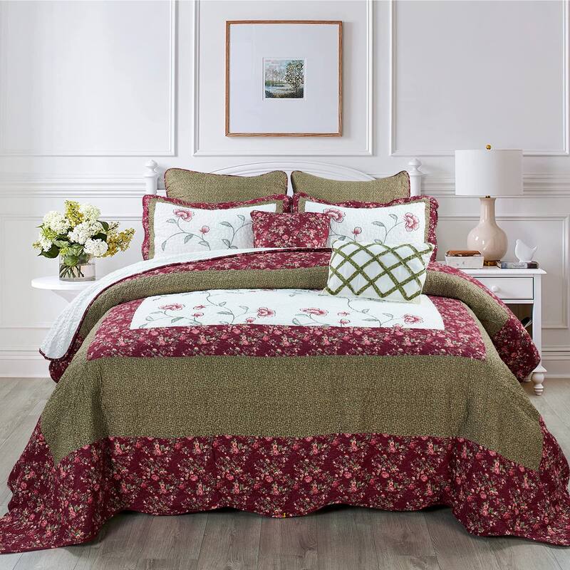 Serenta Oversized Saigon 7 Piece Bedspread Set, Queen and King