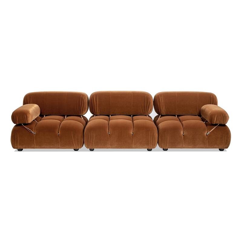 Marcel 109.5" Bubble Modular Modern 3-Piece Sofa