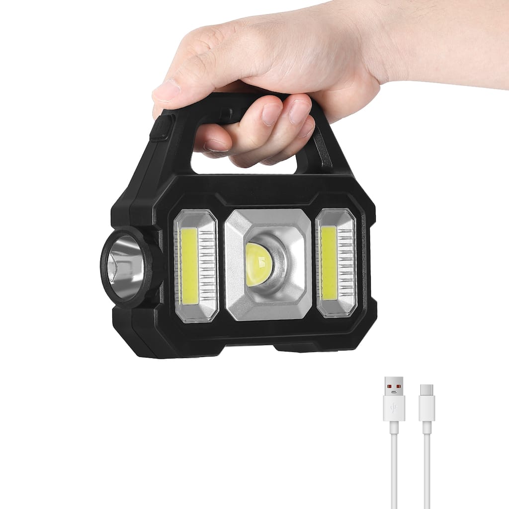 Solar Handheld Flashlight, 6 Modes for Fishing Outdoor Camping Power Outage Emergencies