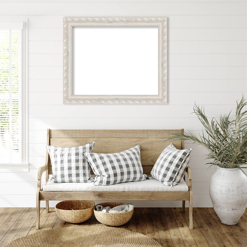 Amanti Art Opera Off White Framed Dry Erase Magnetic Board