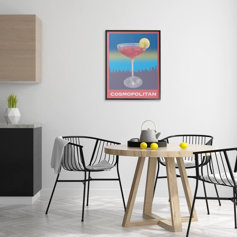 Stupell Cosmopolitan over Cityscape Framed Giclee Art Design By Matthew Piotrowicz