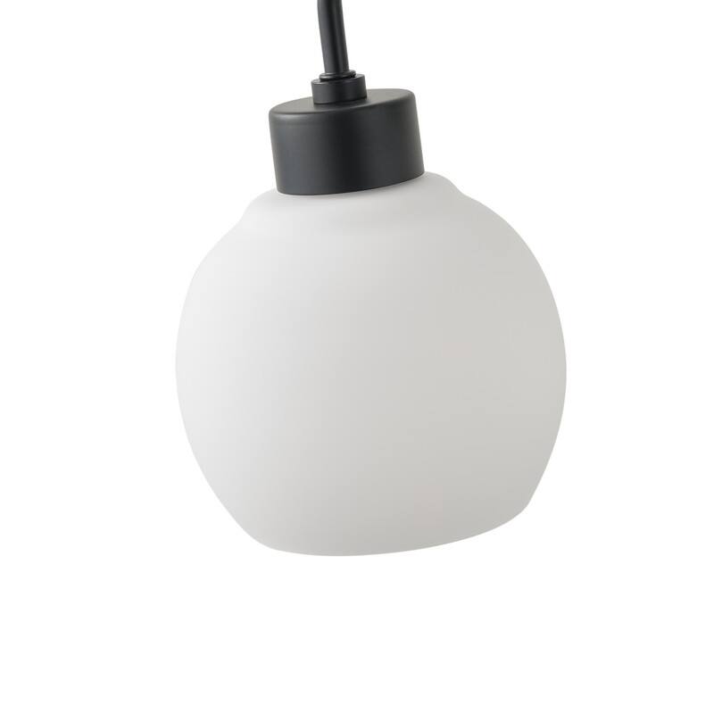 Modern 3-Light Wall Sconce with White Glass Shades for Bathroom Vanity