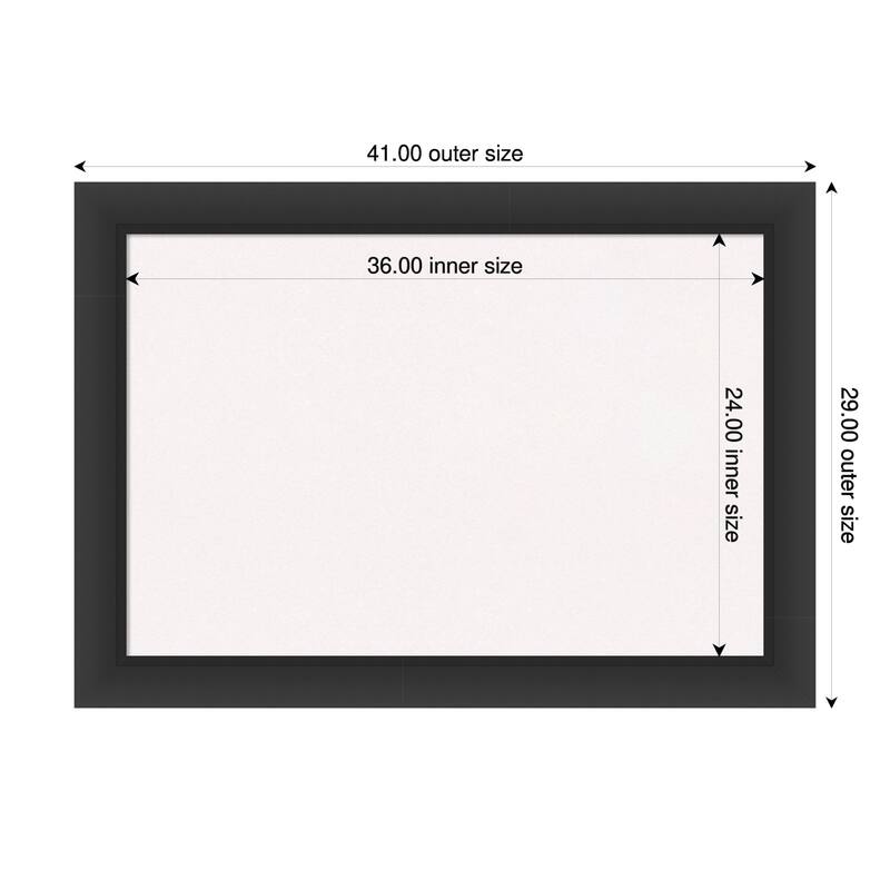Sloped Black Framed Cork Board - Bulletin Board, Organization Board, Pin Board - White - 41 x 29 in