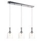 preview thumbnail 1 of 1, Centennial 3-light 6.25" Wide Steel Pendant - Polished Nickel Polished Nickel