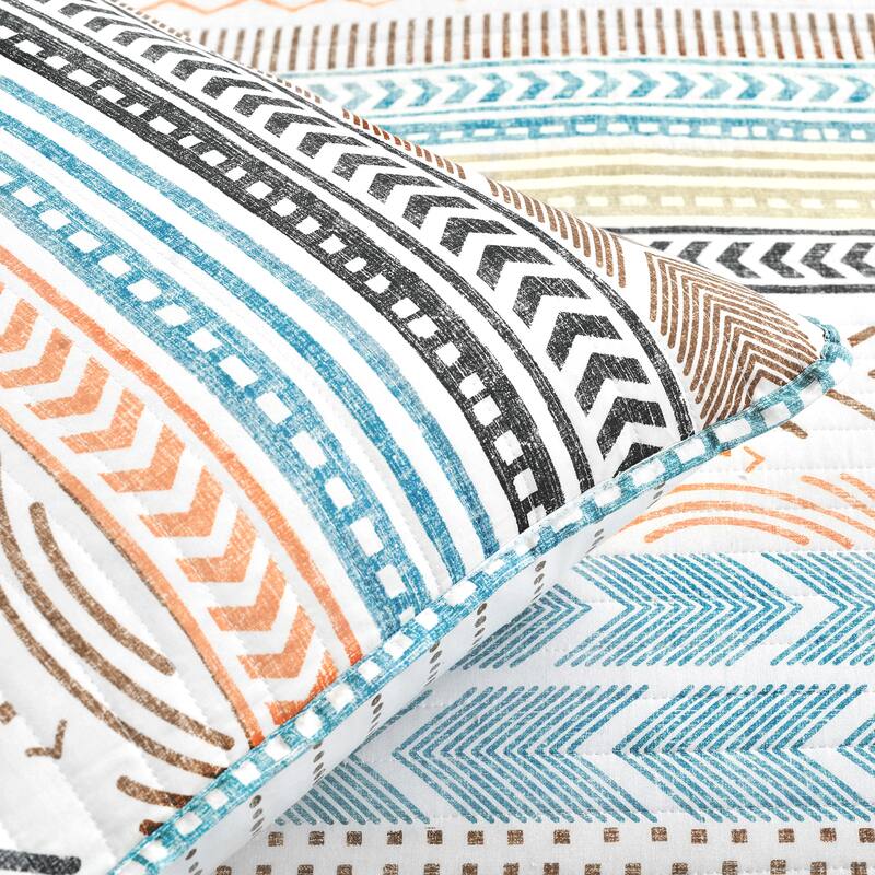 Lush Decor Hygge Geometric Pattern 3-piece Quilt Set