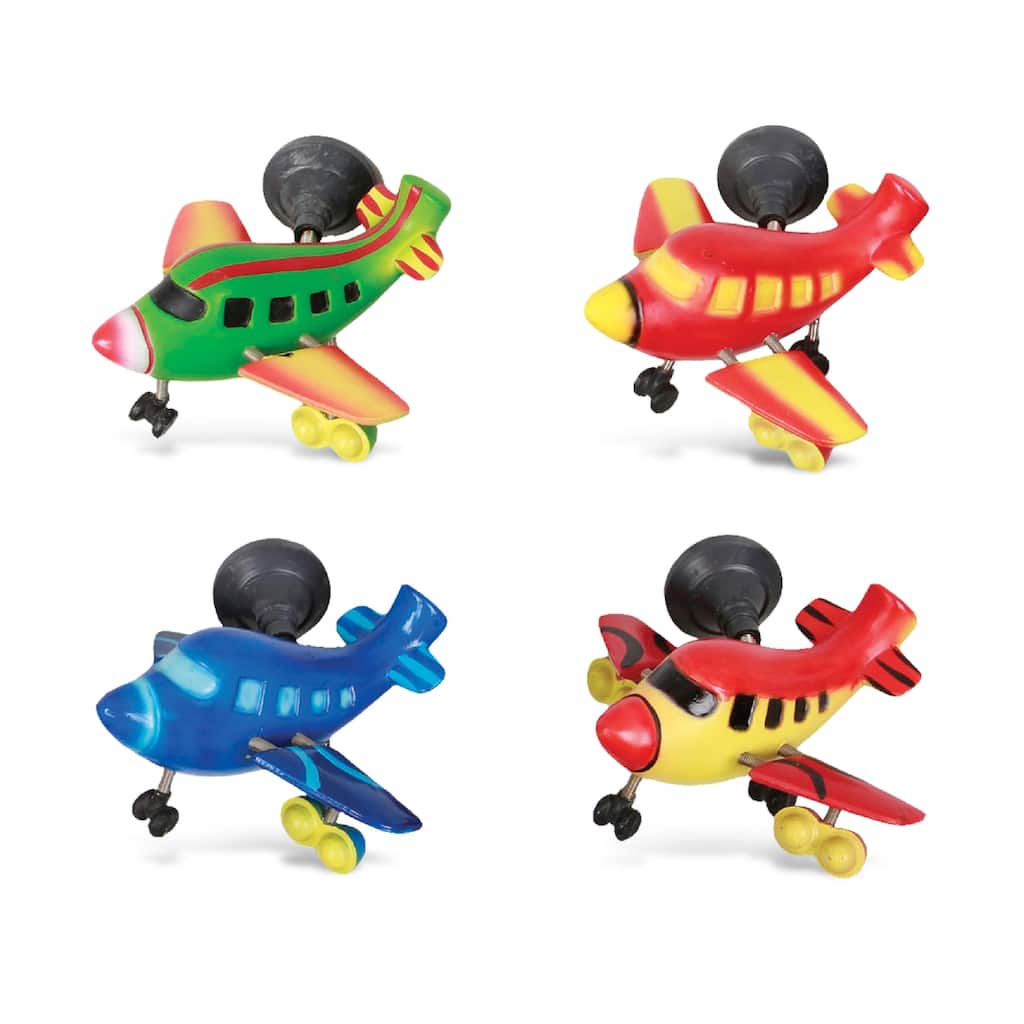 CoTa Global Airplane Refrigerator Bobble Magnets Set of 4- Multicolor