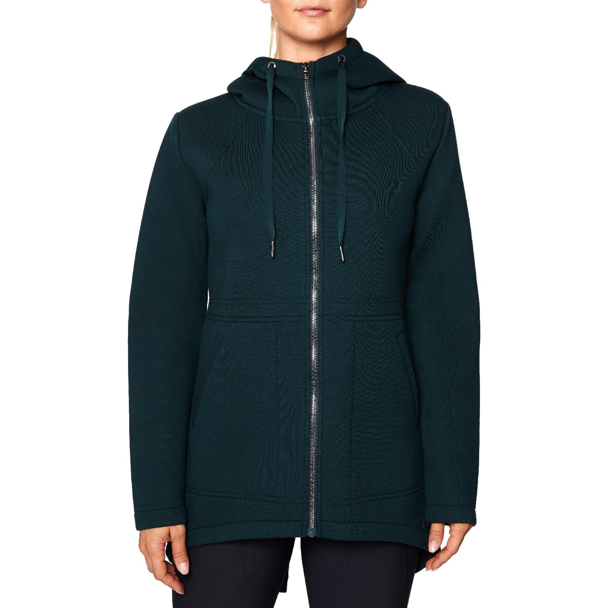 high low zip up jacket