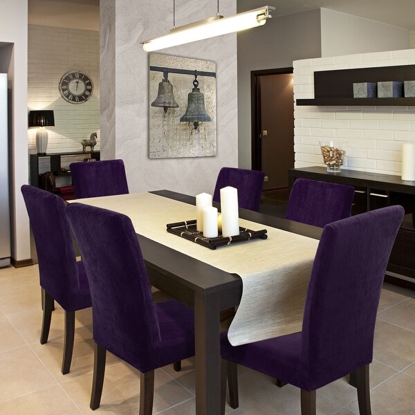 Stretch Plush Washable Dining Chair Cover Protector Seat Slipcover