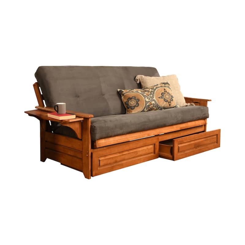 Copper Grove Dixie Oak Full-size 2-drawer Futon Set with Mattress