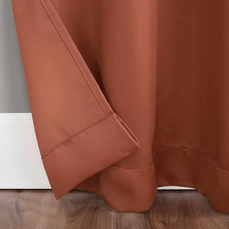 Sun Zero Hayden Energy Saving Blackout Rod Pocket Curtain Panel, Single Panel