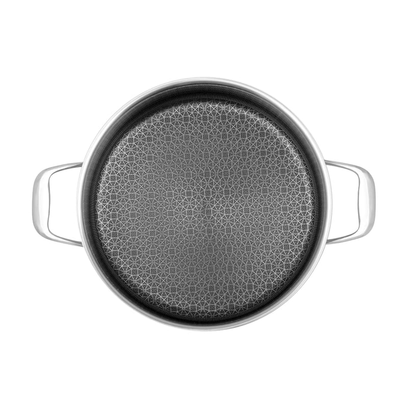 DiamondClad 5 Quart Hybrid Nonstick Stainless Steel Saute Pan with Lid
