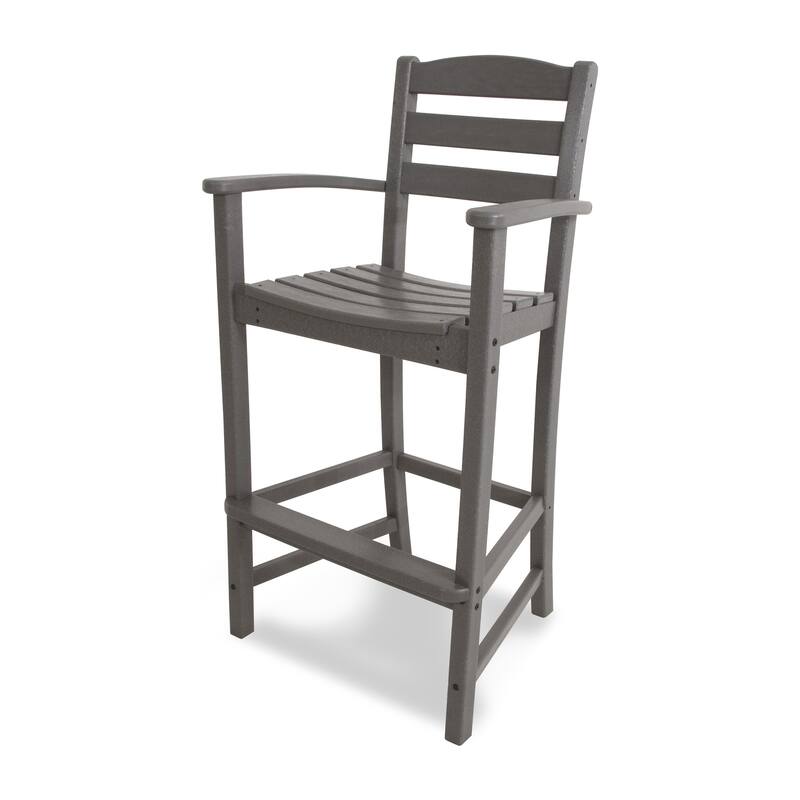 POLYWOOD Tall La Casa Cafe Bar Chair - Slate Grey