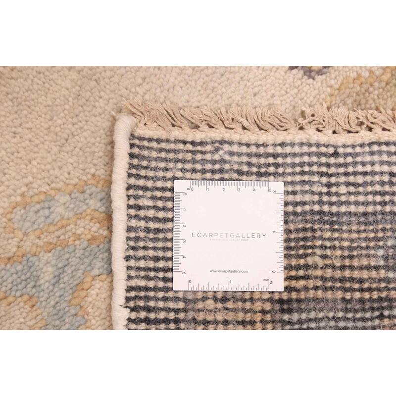 ECARPETGALLERY Hand-knotted Modern Oushak Beige Wool Rug - 8'10 x 12'0