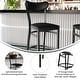 preview thumbnail 3 of 9, Commercial Metal Barstool with Wood Seat and Boomerang Back