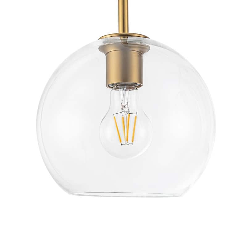Contemporary Glass Globe 4-Light Sputnik Pendant Chandelier