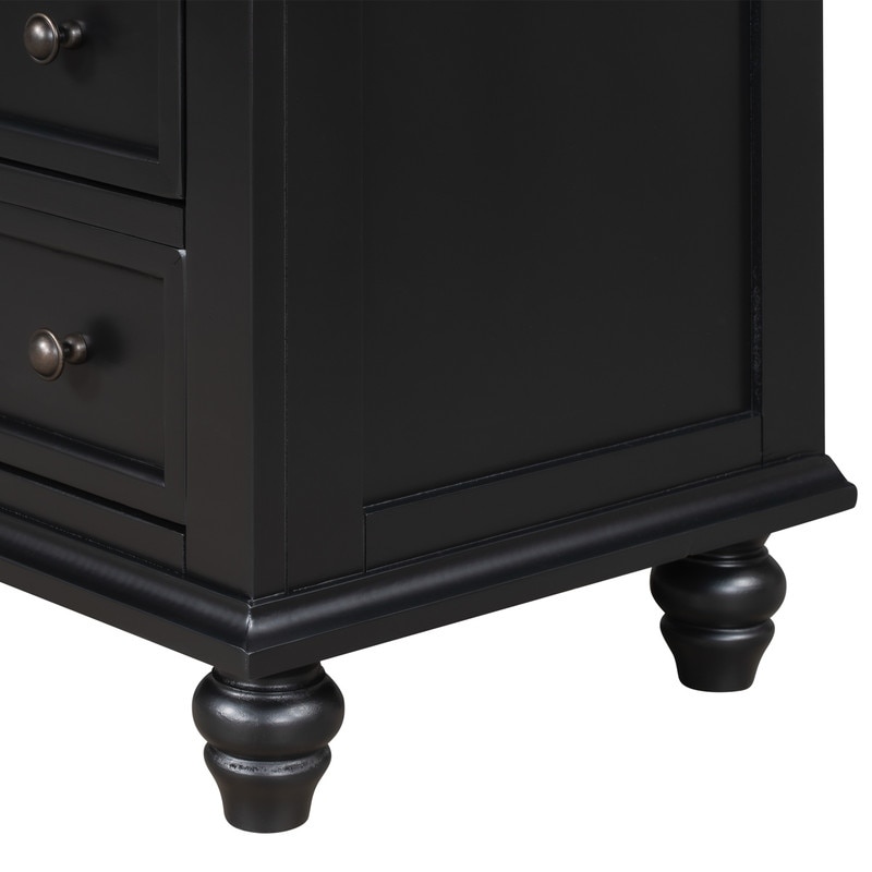 Black nightstand with pull out tray cheap