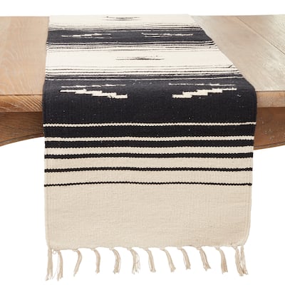 Warm-toned Southwestern Runner with Fringe Detailing