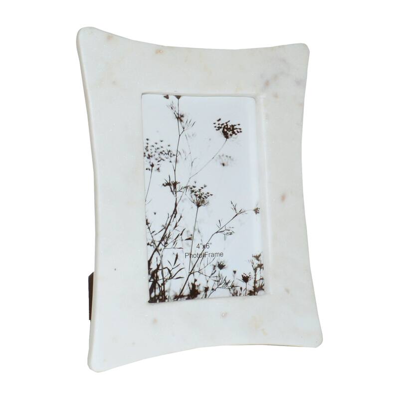 Sagebrook Home Marble MDF Photo Frame - Elegant and Durable Design with Contemporary Aesthetic for Stylish Decor