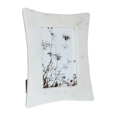 Sagebrook Home Marble MDF Photo Frame - Elegant and Durable Design with Contemporary Aesthetic for Stylish Decor