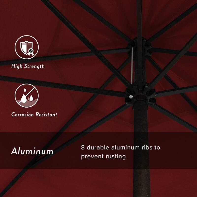 North Bend 9-foot Crank Open Auto-tilt Bronze Finish Patio Umbrella by Havenside Home (Base not included)