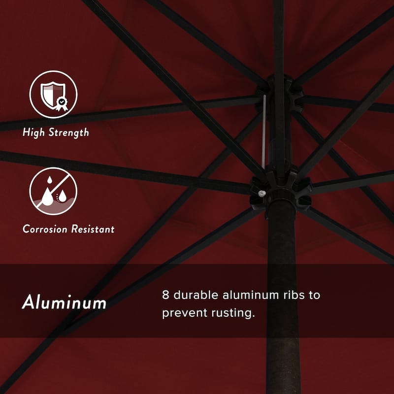 North Bend7.5 Foot Crank Lift Auto Tilt Patio Umbrella Outdoor Rated Acrylic Fabric by Havenside Home