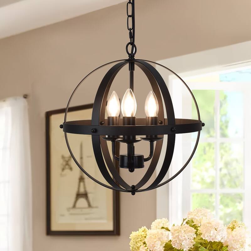 Pendant Light Flush Mounted Adjustable Hanging Ceiling Chandelier Light for Kitchen Island Living Room