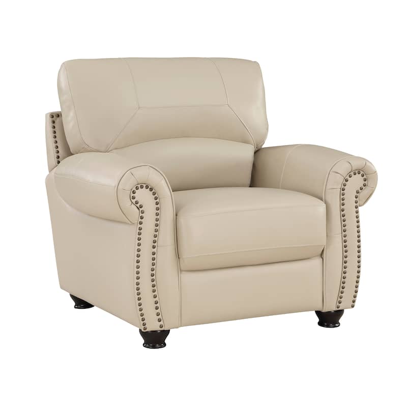 Ionia Leather Match Living Room Chair - 42.5" x 37" x 39"