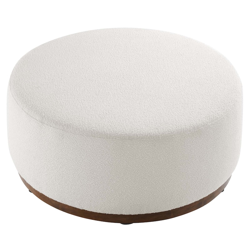 Tilden Large 23"/29"/38" Round Boucle Upholstered Ottoman
