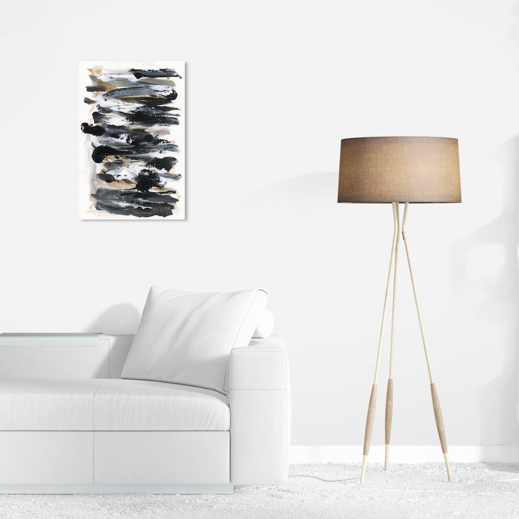 Wynwood Studio Abstract Mud Mask Black and Modern & Contemporary Wall Art Canvas Print