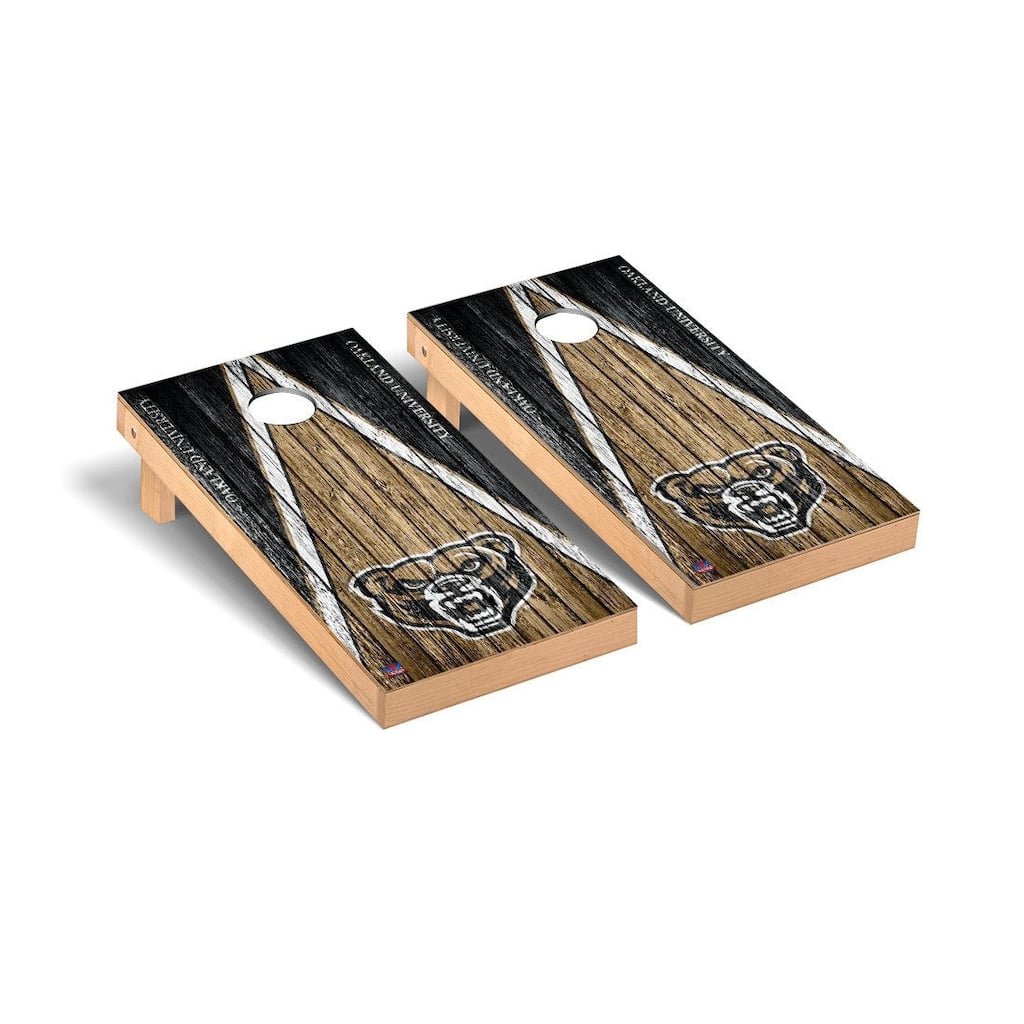 Oakland Golden Grizzlies Triangle Cornhole Board Set