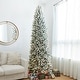 preview thumbnail 4 of 131, Glitzhome 6FT/7.5FT/9FT/11FT Snow Flocked Pre-lit Artificial Fir Christmas Trees