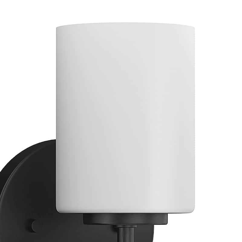 Replay Collection 3-Light Black Etched Glass Modern Bath Vanity Light