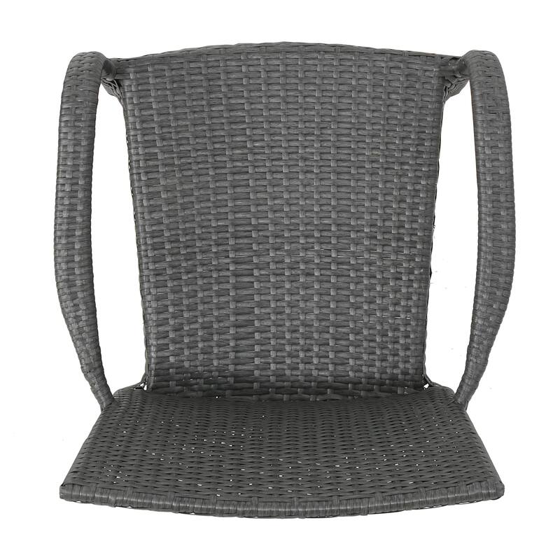 Christopher Knight Home Benhill Outdoor Contemporary Wicker Stacking Chairs (Set of 4)