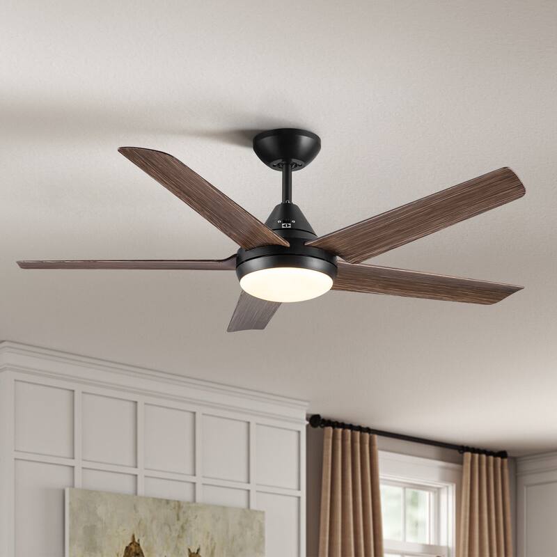 48" Integrated LED Ceiling Fan Lighting with Remote Control and Reversible Blades