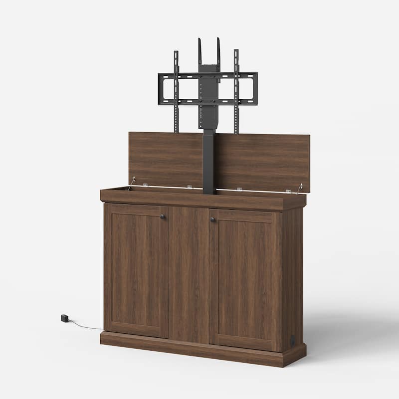 Motorized TV Lift Cabinet for TVs up to 50 Inch, Pop Up TV Lift Console with Remote Control, Hidden TV Cabinet Stand