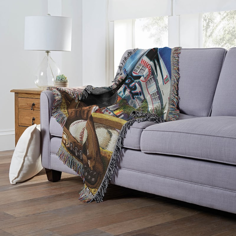MLB Woven Tapestry Throw Blanket