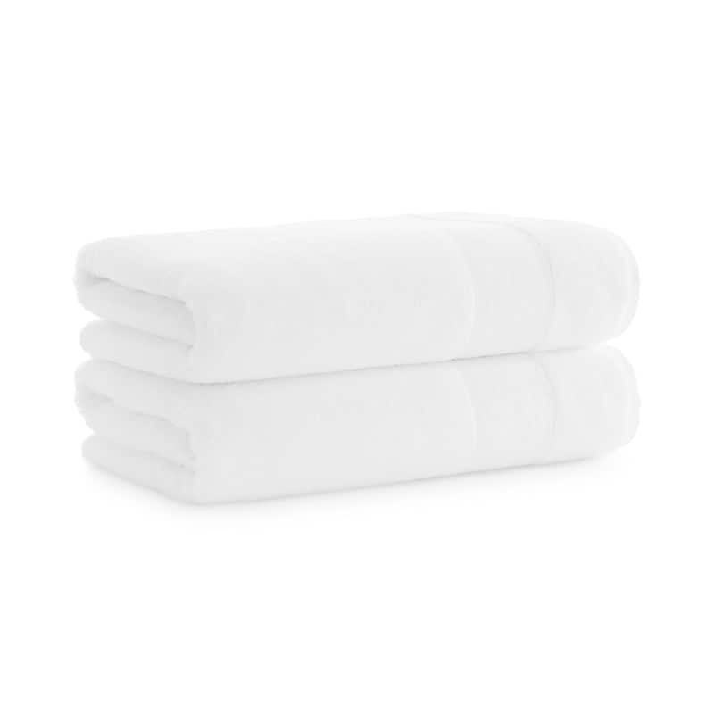 Aston & Arden Turkish Solid 2-Piece Bath Towels - 60x30 - White