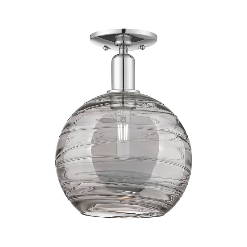 Innovations Lighting Endless Possibilities Arcadia - Athens Deco Swirl - 1 Light 10" Semi-Flush Mount - Polished Chrome