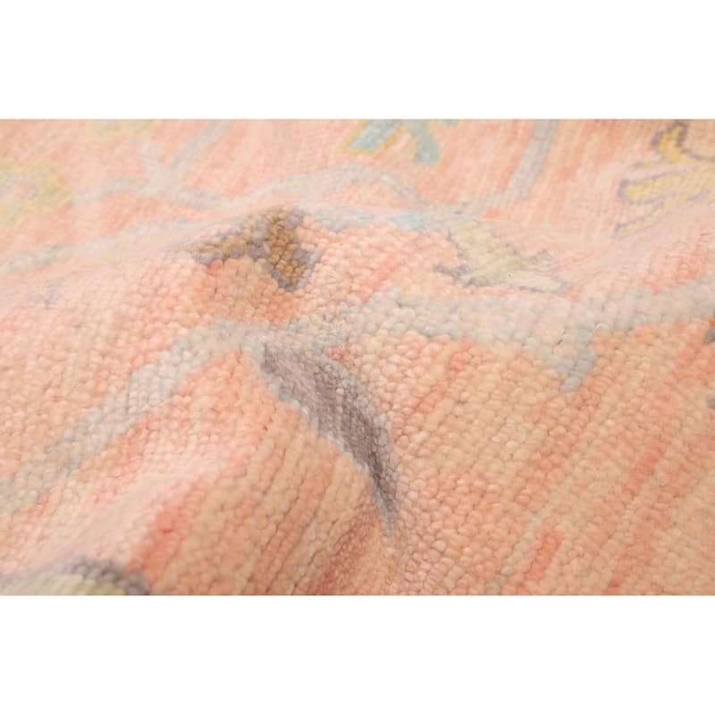 ECARPETGALLERY Hand-knotted Modern Oushak Salmon Wool Rug - 10'1 x 14'3