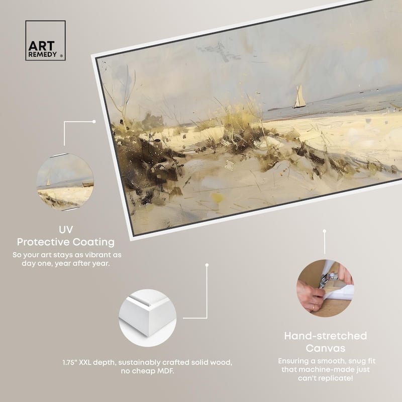 By the Sea Panoramic Canvas by Art Remedy