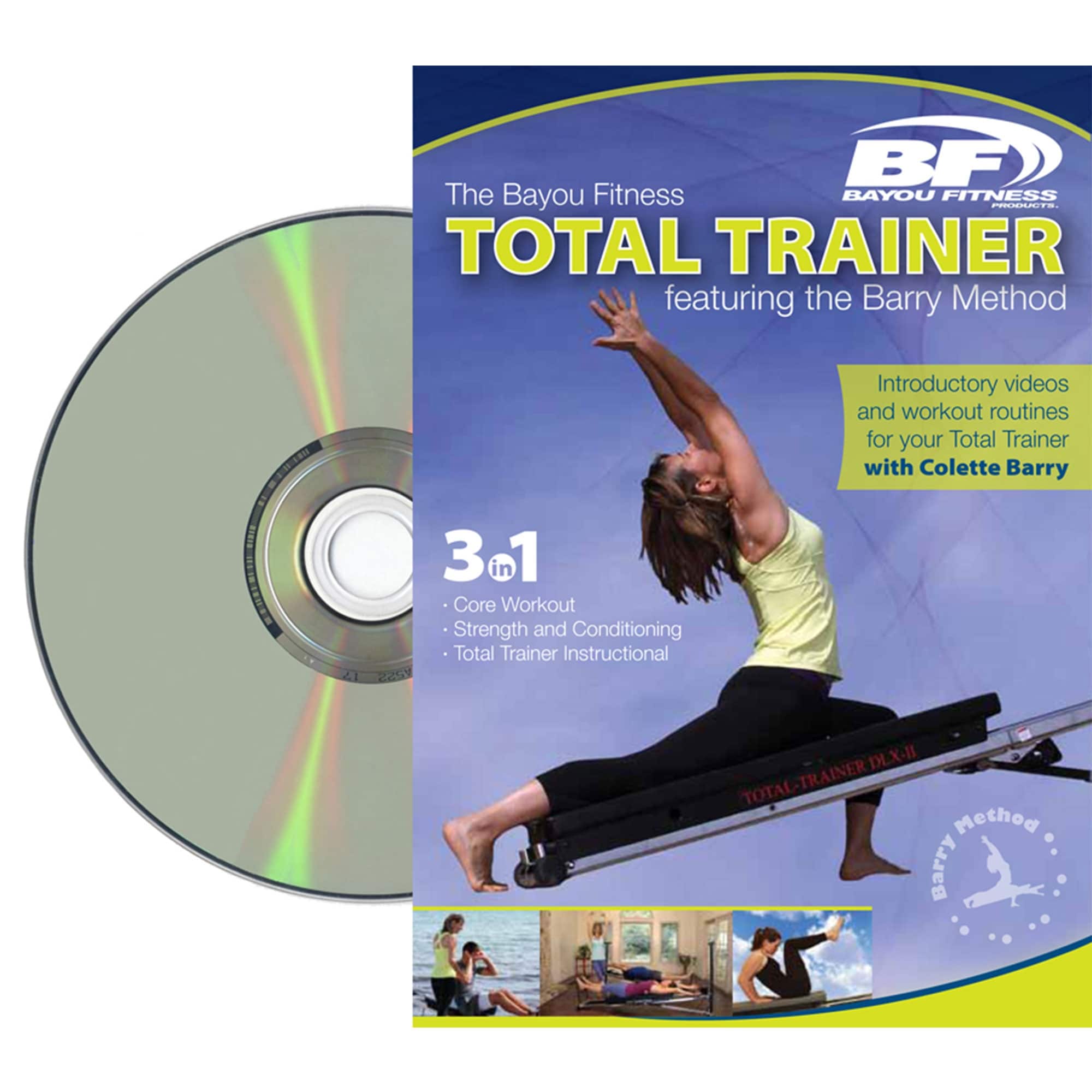 Bayou Fitness Total Trainer Pilates Yoga DVD Barry Method Training Bed Bath Beyond 28479889