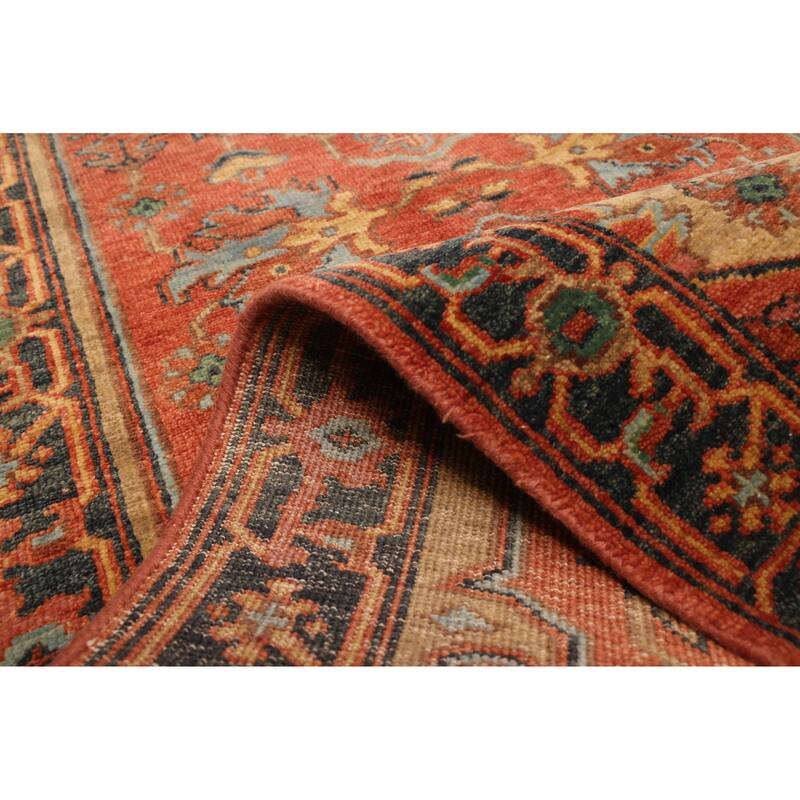 ECARPETGALLERY Hand-knotted Jules Sultane Dark Copper Wool Rug - 3'1 x 12'2