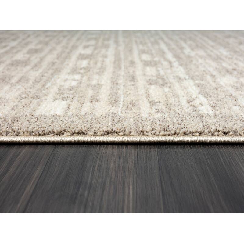 Terra by Obeetee Chelsea Boxes Neutral Rug - 2' x 3'