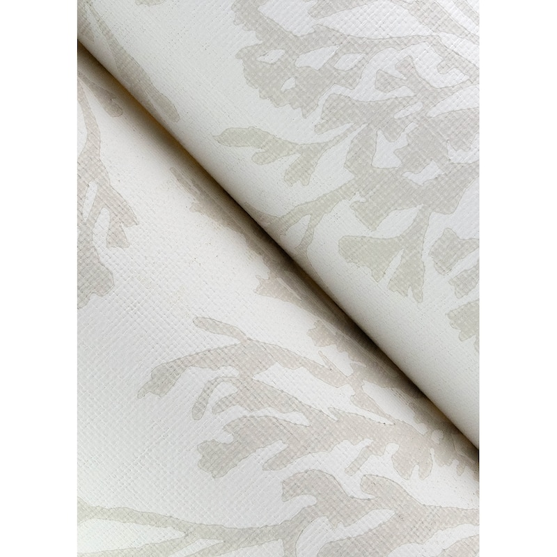 A-Street Prints Tortuga Dove Coral Weave Wallpaper