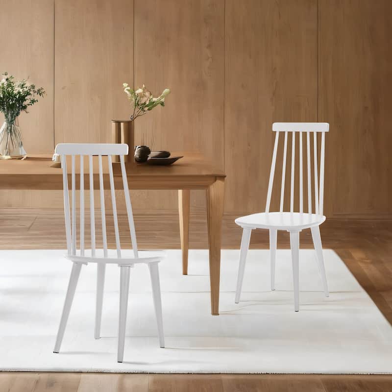 Burris 17"Wide Spindle Wood Dining Chairs - Set of 2 - White