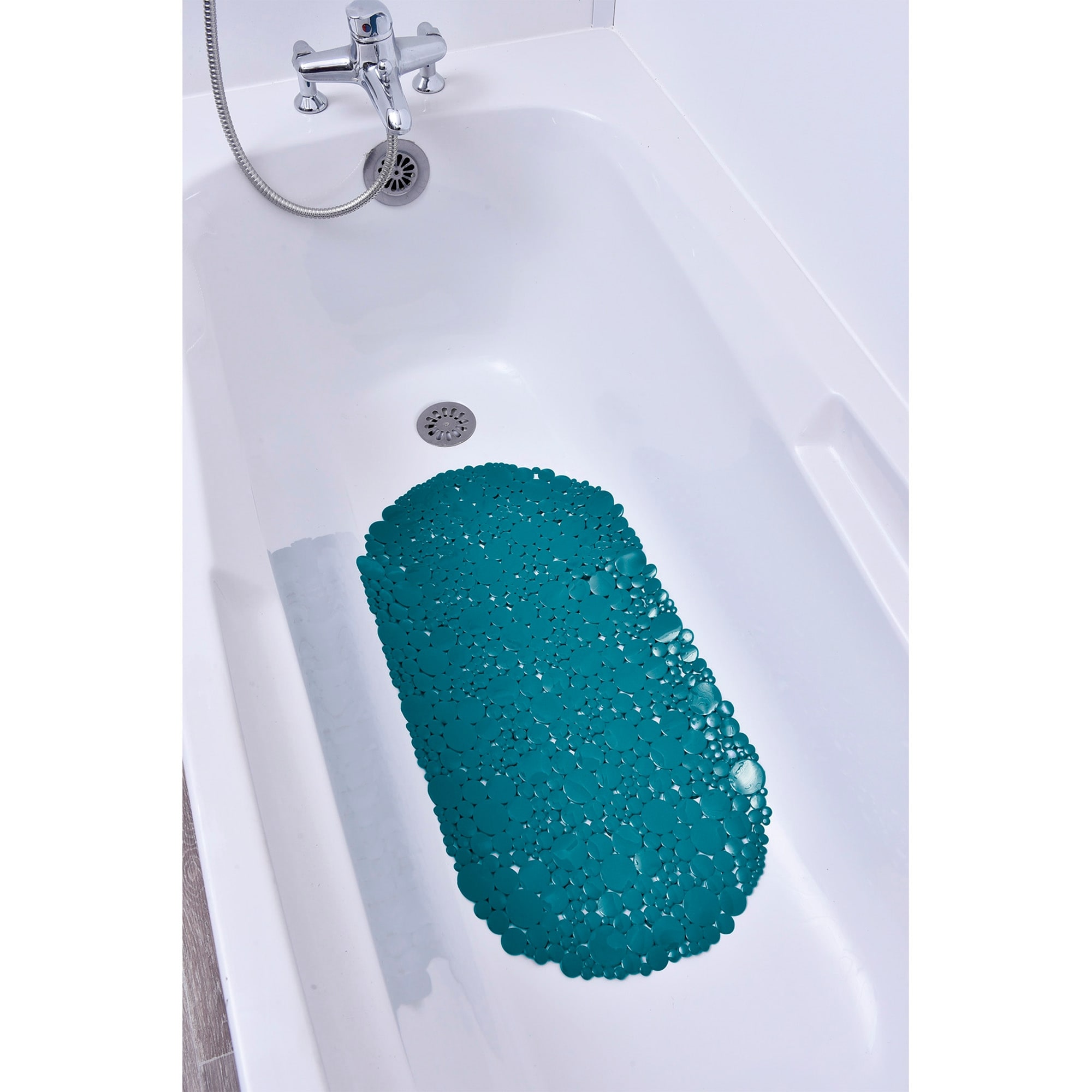 27"x15" PVC Oval Non Slip Bathtub Mat BPA-Free Shower Bathroom Suction Cup Mat 