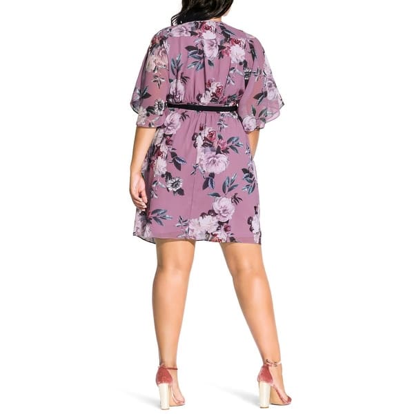 City Chic Women's Rosewood Floral Print Dress Purple Size Petite Small - Bed Bath & Beyond - 40556619 City Chic Women's Rosewood Floral Print Dress Purple Size Petite Small - Bed Bath & Beyond - 40556619