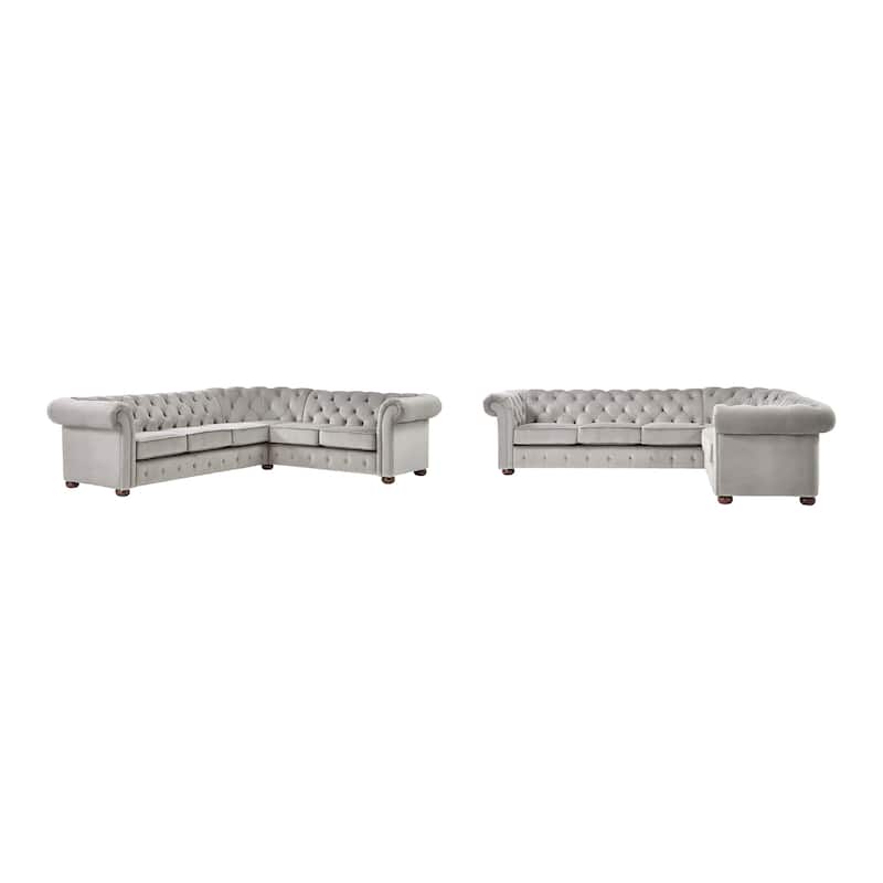 Gdansk 6-Seat L-Shaped Chesterfield Sectional Sofa
